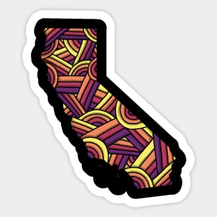 California Map Art Sticker